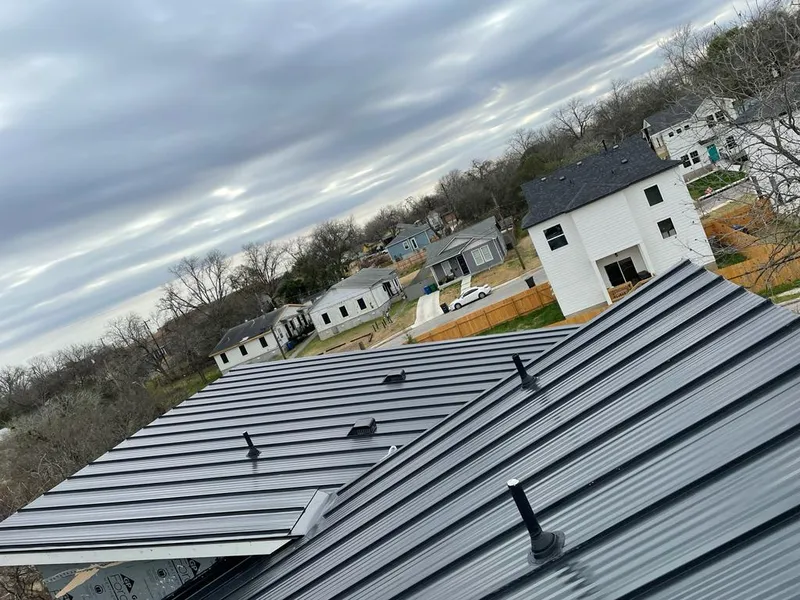Standing seam metal roof panels with vents for Skylight Repair in Duvall